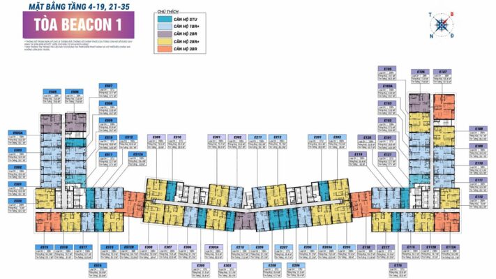 Mặt bằngTháp Beacon - Blanca City